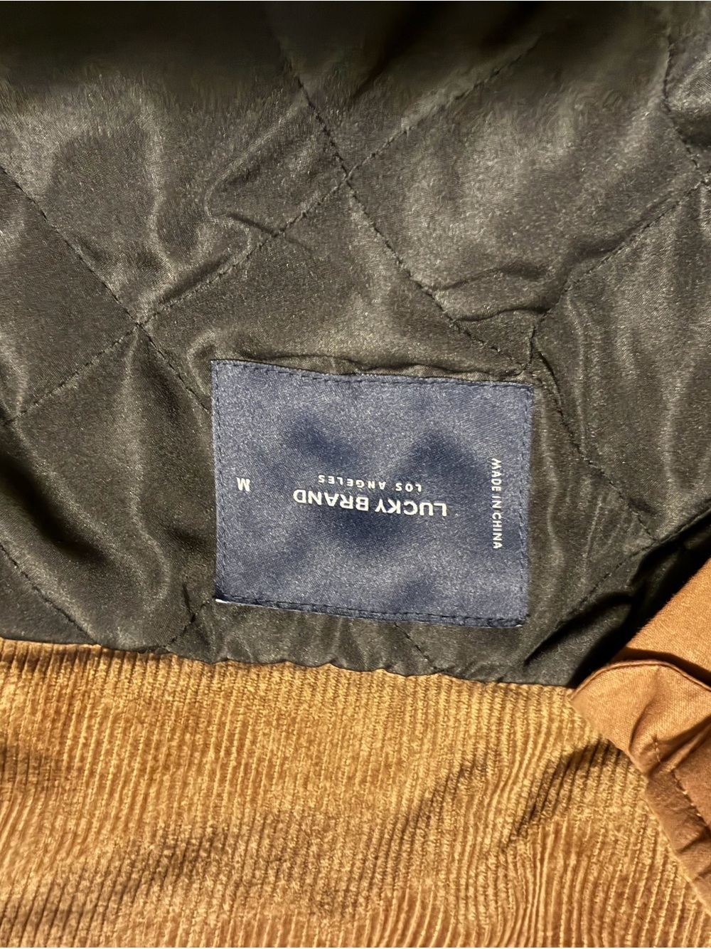 Lucky Brand Tan Pullover Jacket with Navy, Cream and Rust Sherpa Yoke - Picture 6 of 6